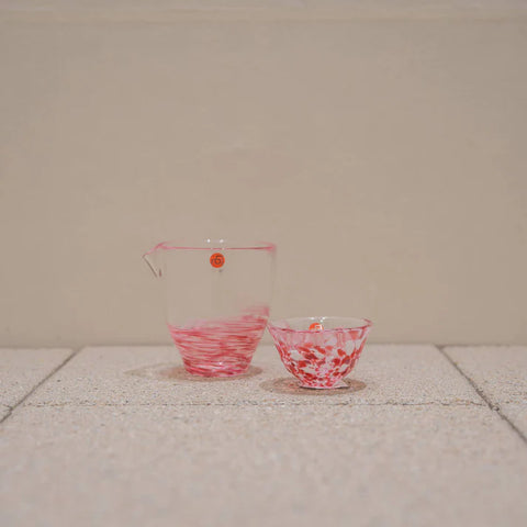 津軽びいどろ 盃コレクション＜片口舞桜＞